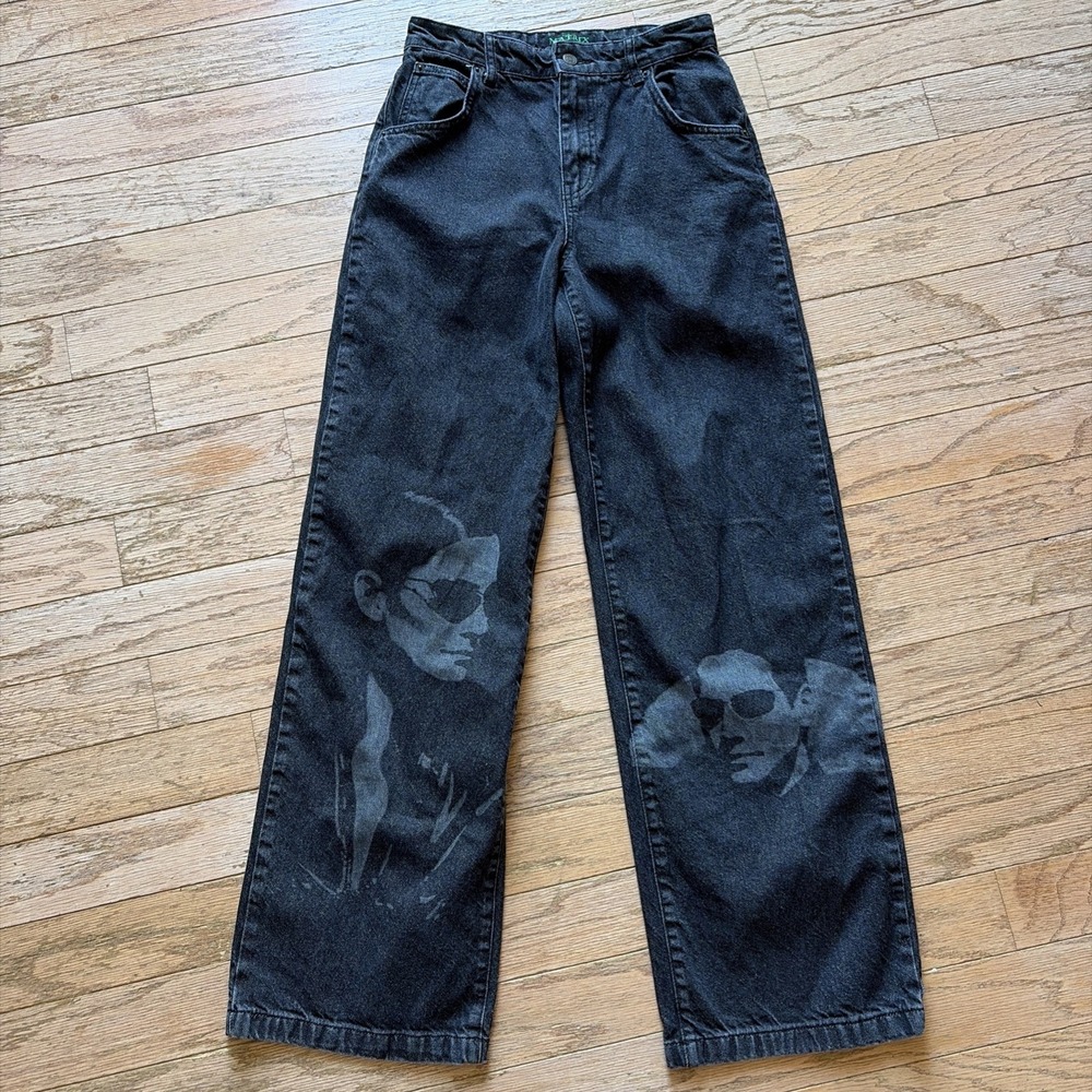 Jaded London MATRIX Black Faded Style Jeans Size W26
